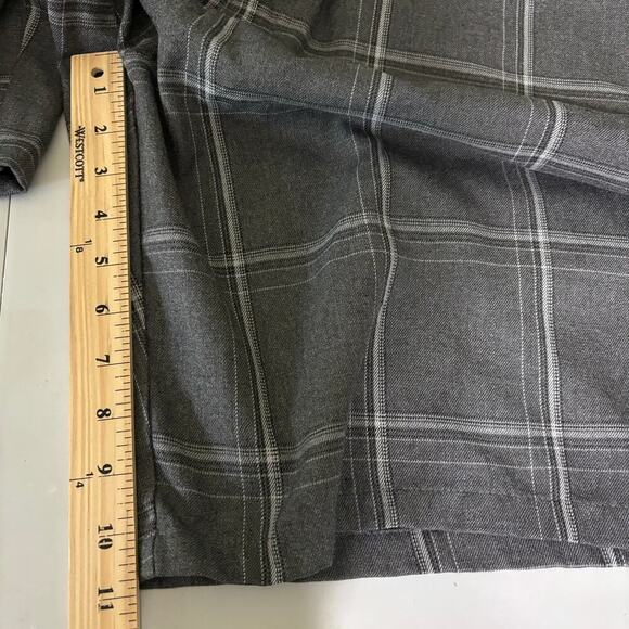 O'Neill Men's Shorts Flat Front Gray Plaid Dressy or Casual Size 40 - Picture 9 of 10
